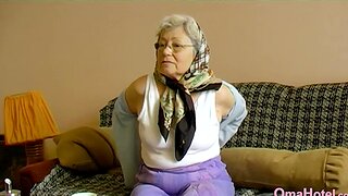 Peerless grandma stripping more and playing her pusssy really well with sex toy