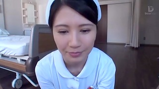 Japanese nurse Sakamoto Sumire drops first of all her knees to give a blowjob